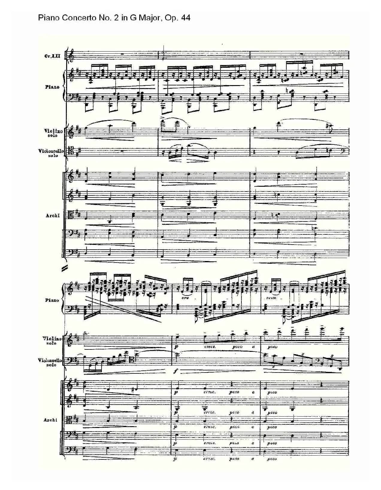 G大调第二钢琴协奏曲, Op.44第二乐章