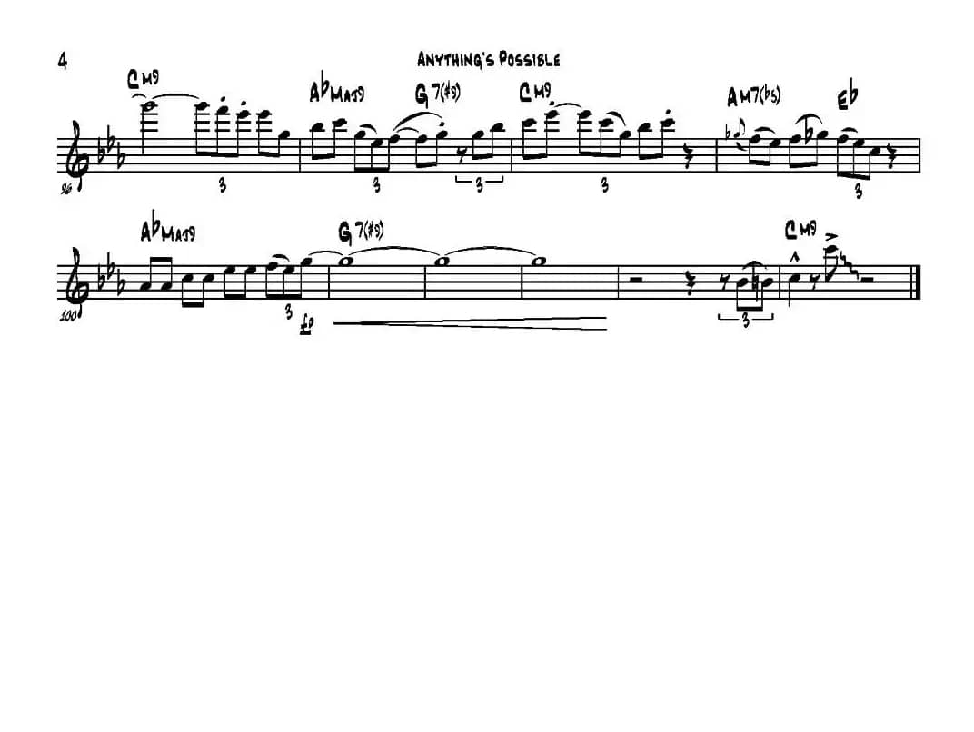 Anything’s Possible（Bb FLAT）
