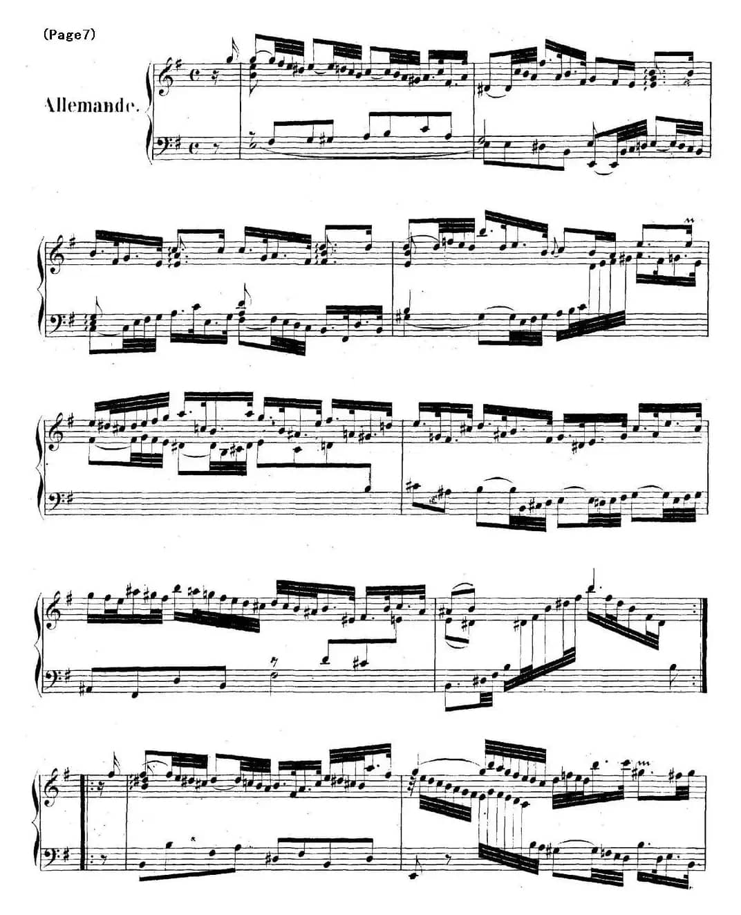 帕蒂塔6首德国组曲（No.6 e小调 巴赫 Partita e Minor BWV 830）