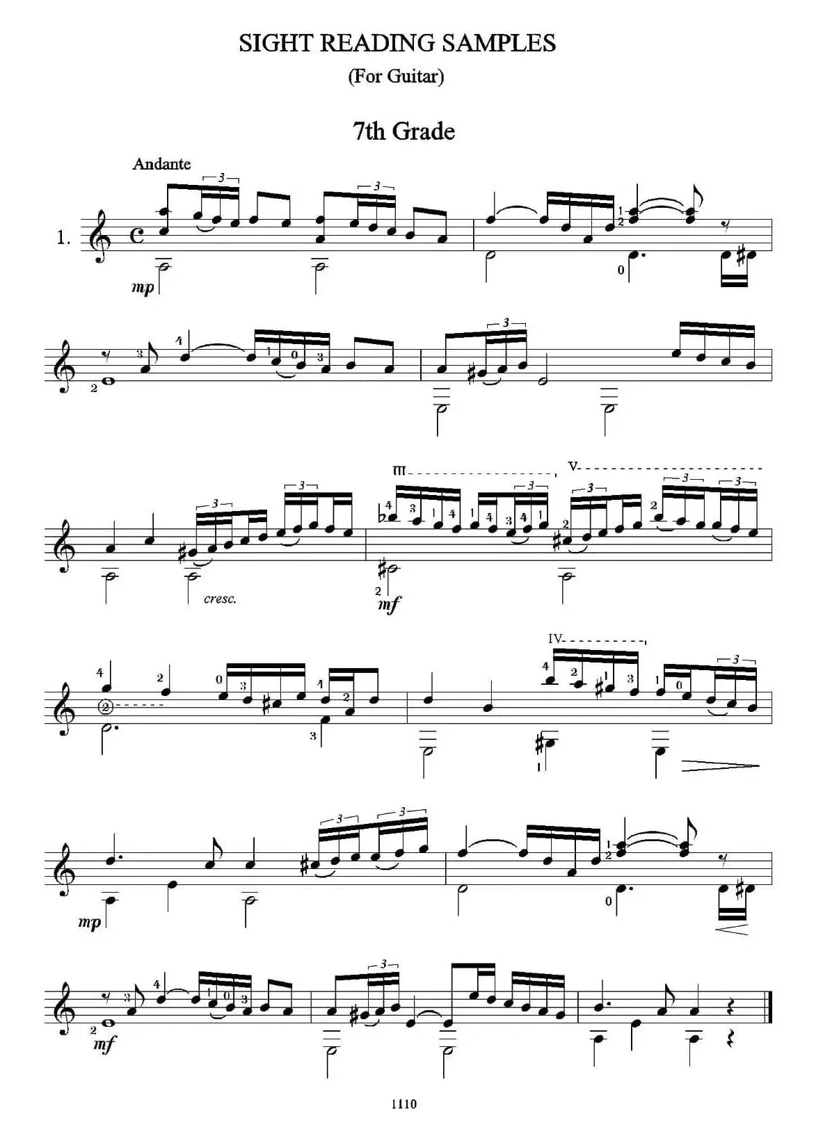 古典吉他视奏8首（7）