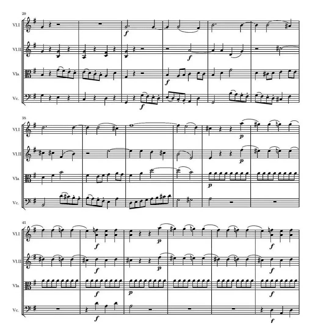 String Quartet KV.387（G大调弦乐四重奏）