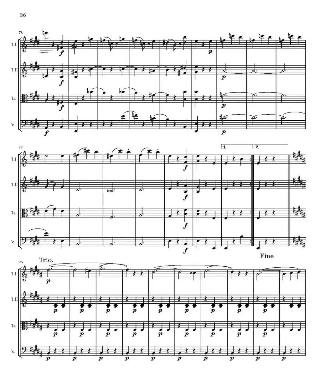 String Quartet nr.18 in E minor（E小调弦乐四重奏、P31-45）