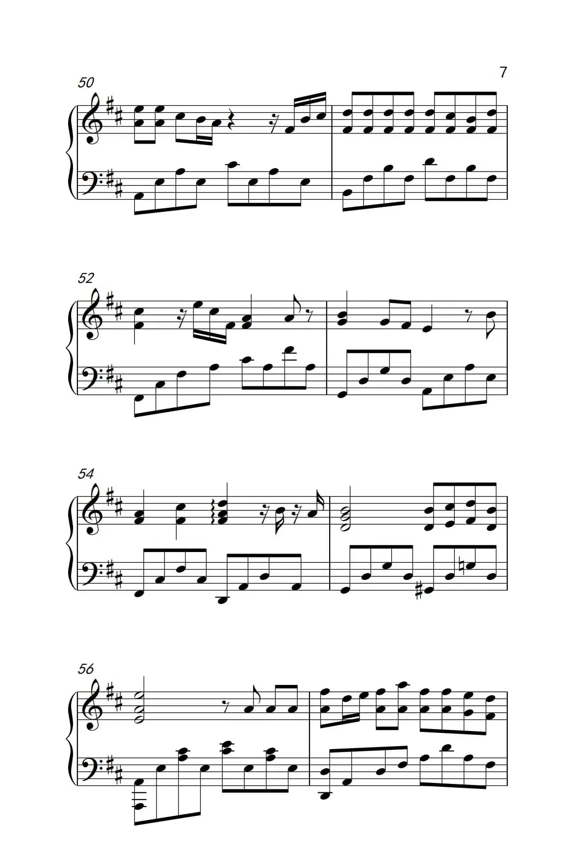 和你一样（《弹吧音教》制谱版）