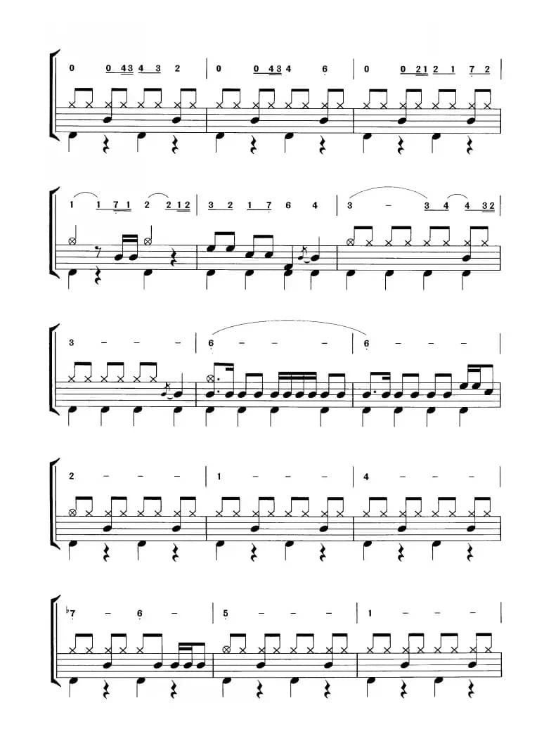 开场曲（鼓谱）