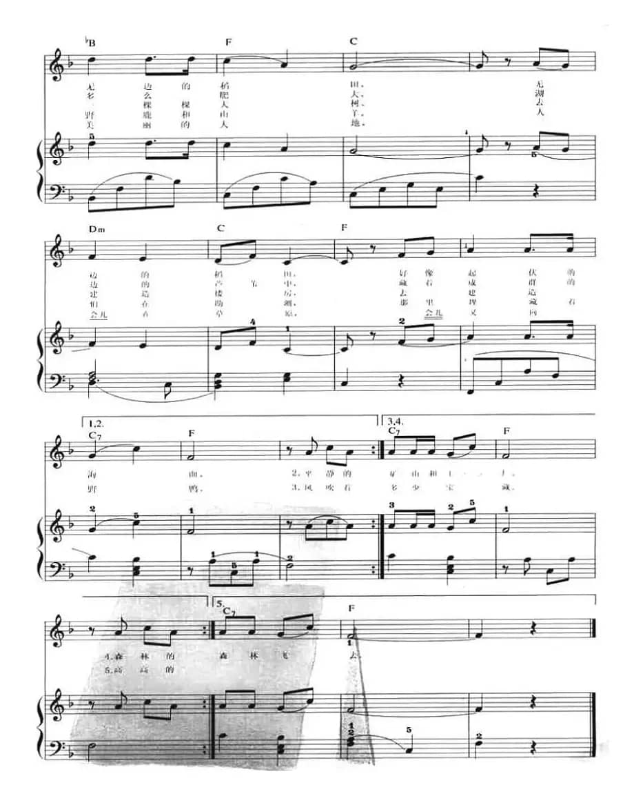 我们的田野（弹唱谱）