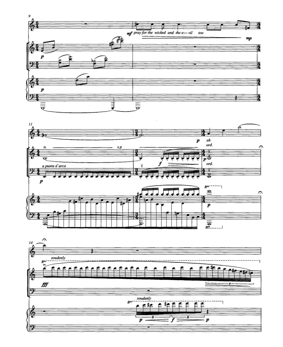 还没遗忘的记忆（女高音+小提琴+大提琴+钢琴）