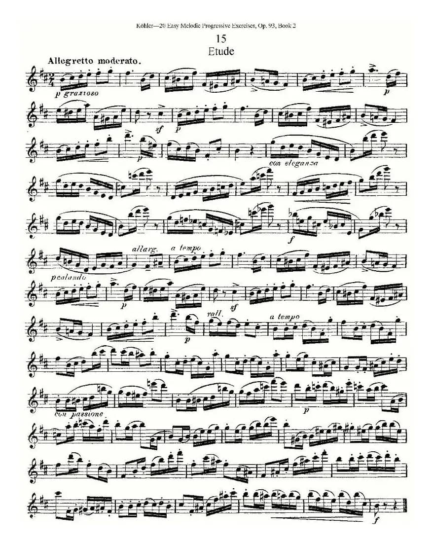 柯勒练习曲作品93号（二）