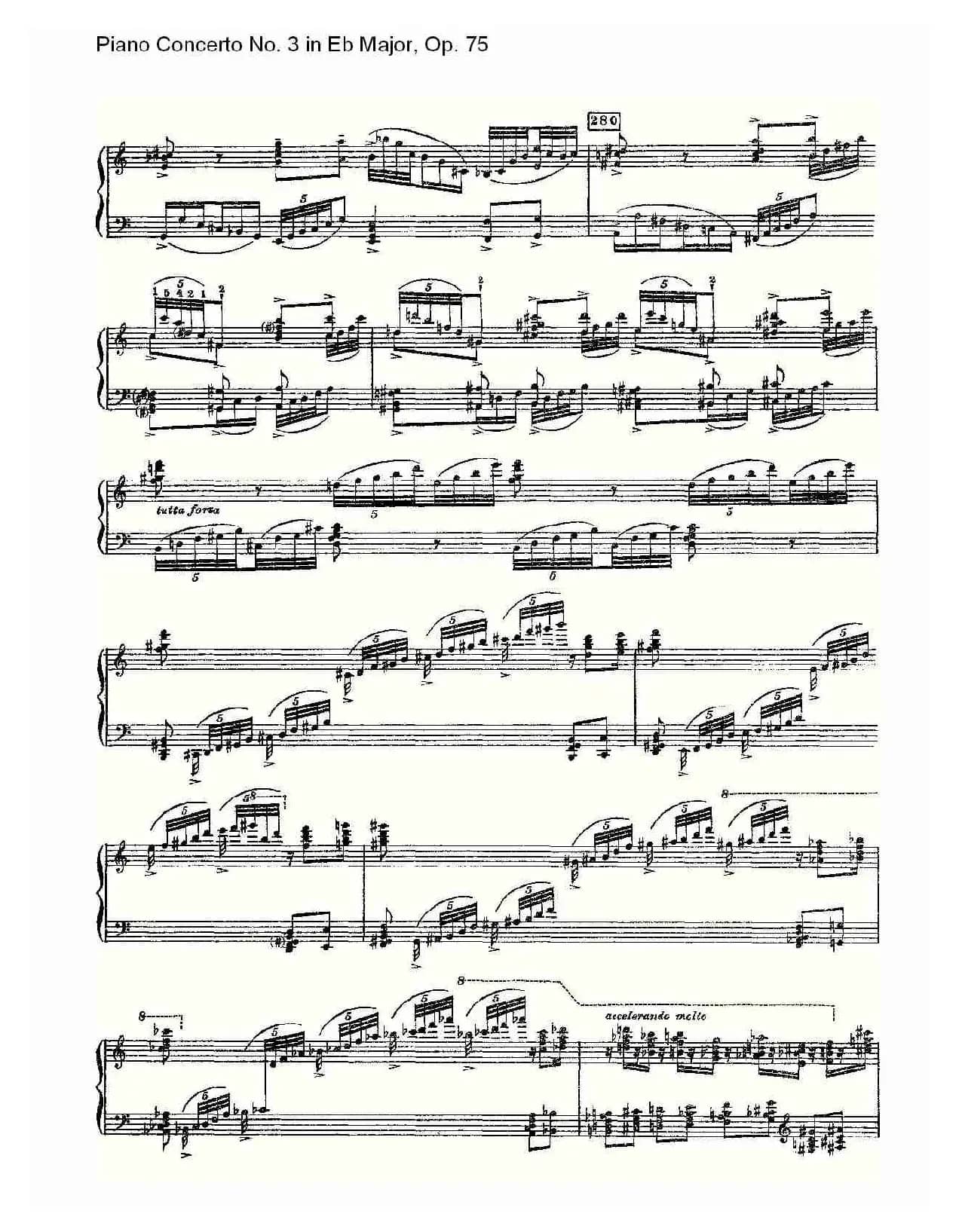 Piano Concerto No.3 in Eb Major, Op.75（Eb大调第三钢琴协奏）