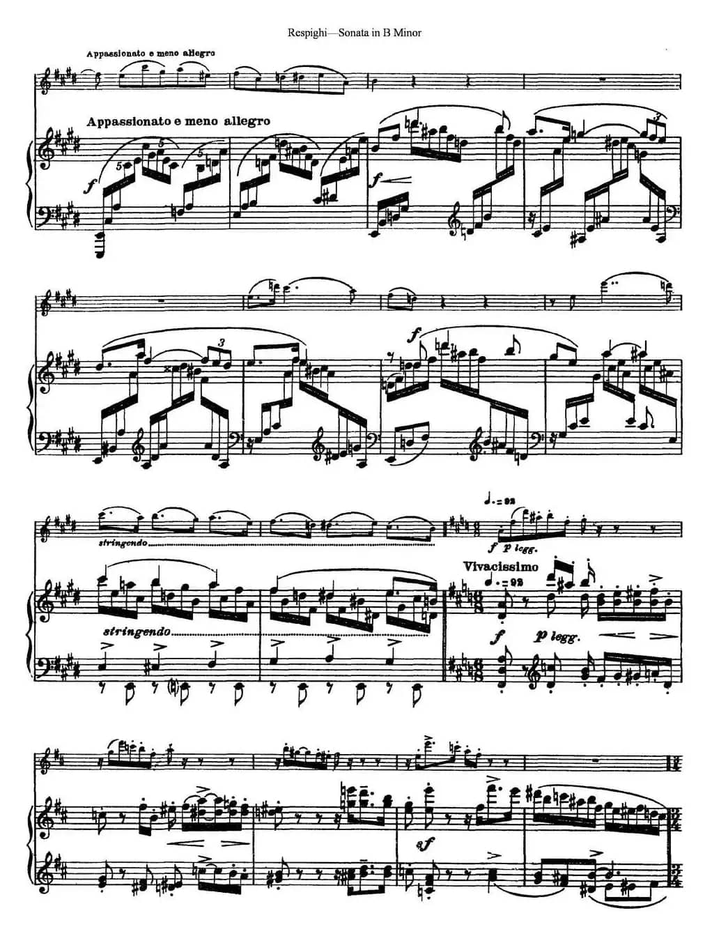 Violin Sonata in B Minor（小提琴+钢琴伴奏）