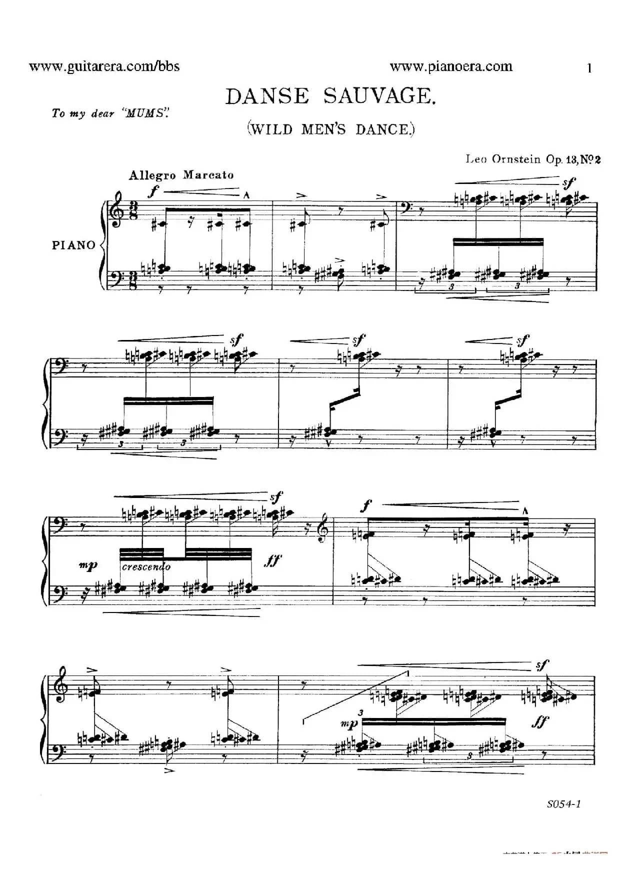 Danse Sauvage Op.13 No.2（野人之舞）