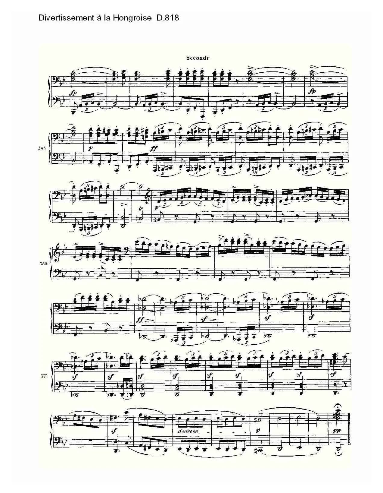 Divertissement à la Hongroise D.818