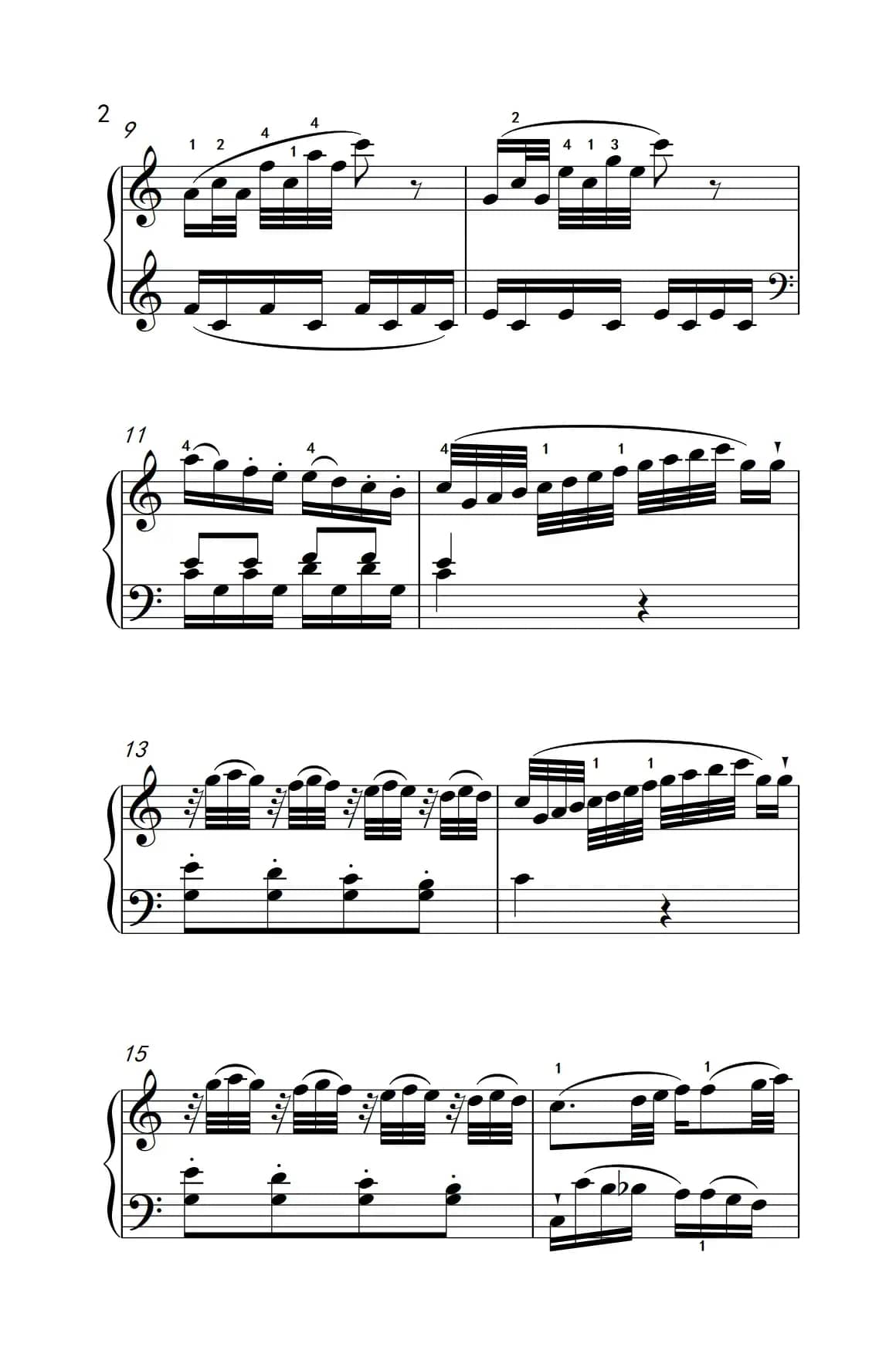 第八级1.C大调奏鸣曲 第一乐章 K.330（中央音乐学院 钢琴（业余）考级教程 7-9级）