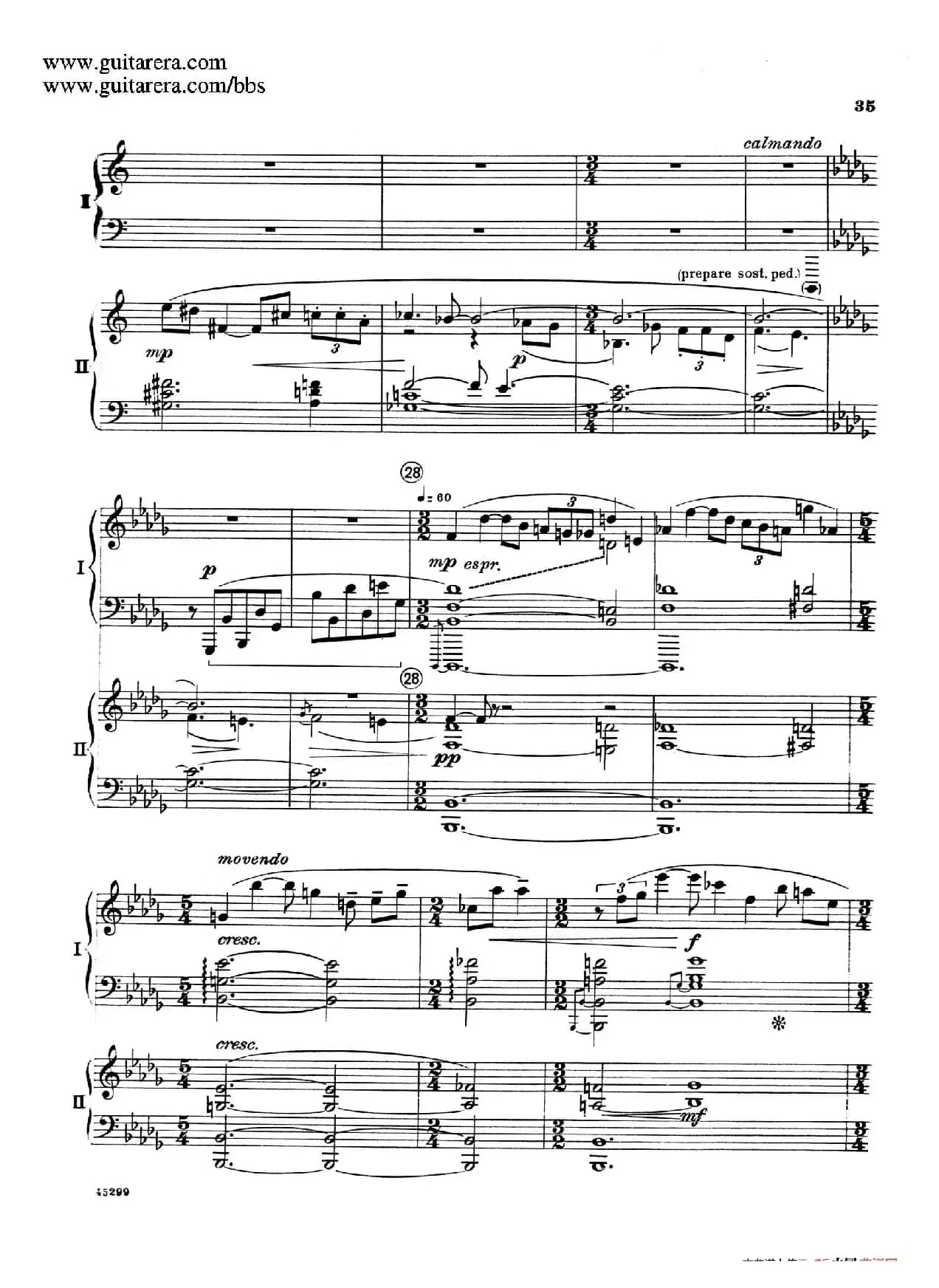 Piano Concerto Op.38（钢琴协奏曲·双钢琴·第一乐章）