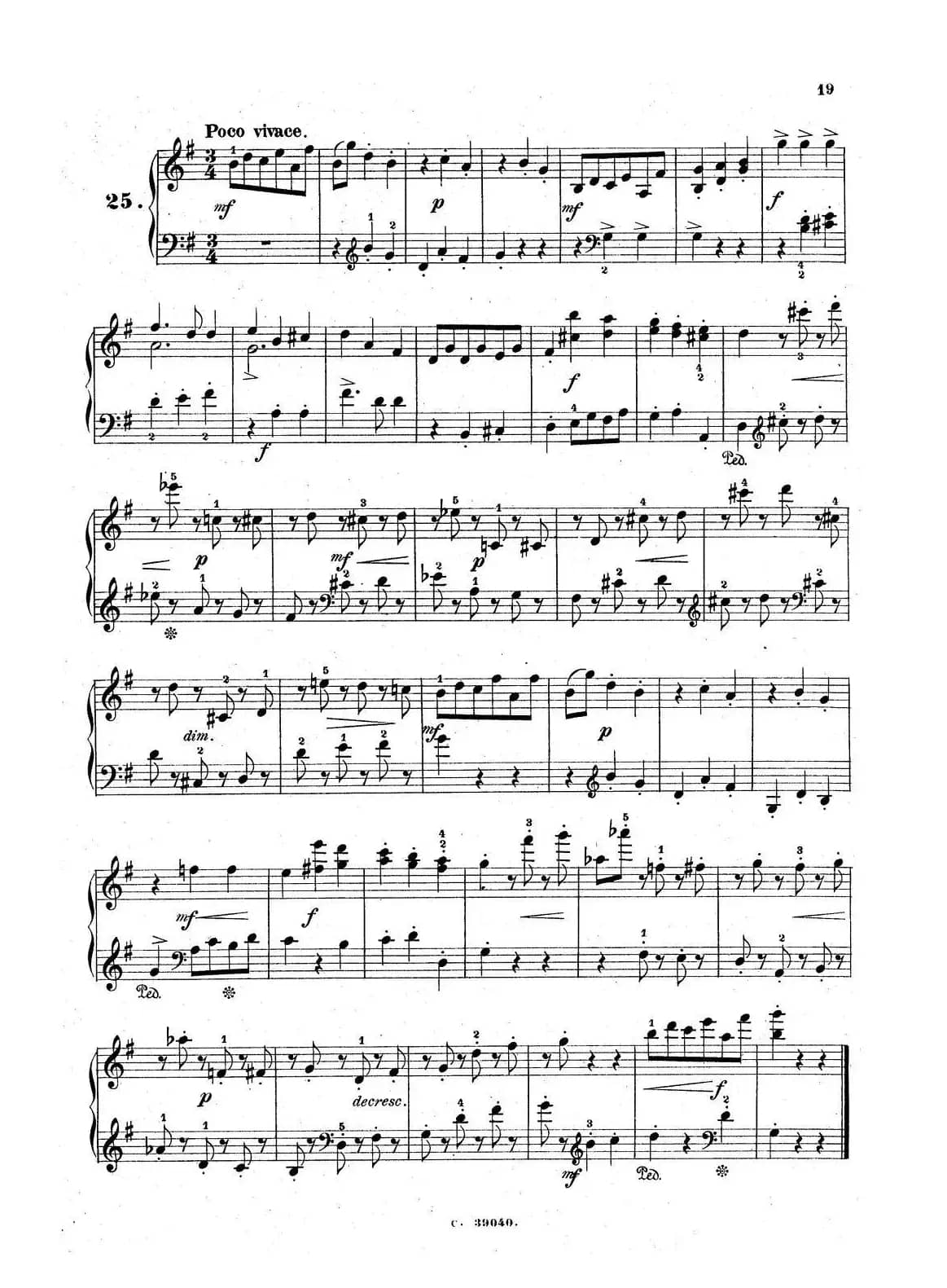 36 Etudes Rhythmiques et Melodiques Op.105（36首节奏与旋律练习曲 20—25）