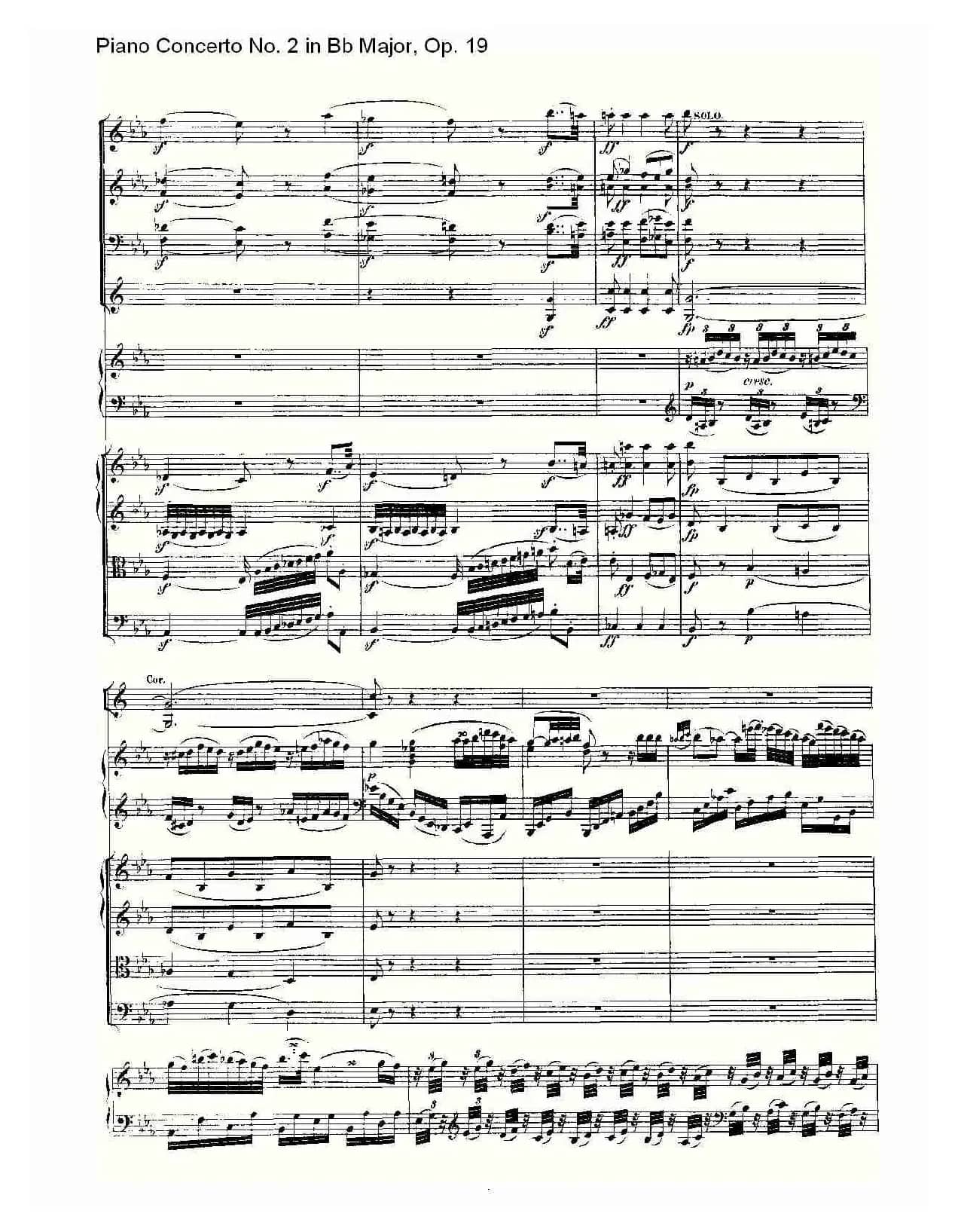 Bb大调钢琴第二协奏曲 Op. 19 第二乐章
