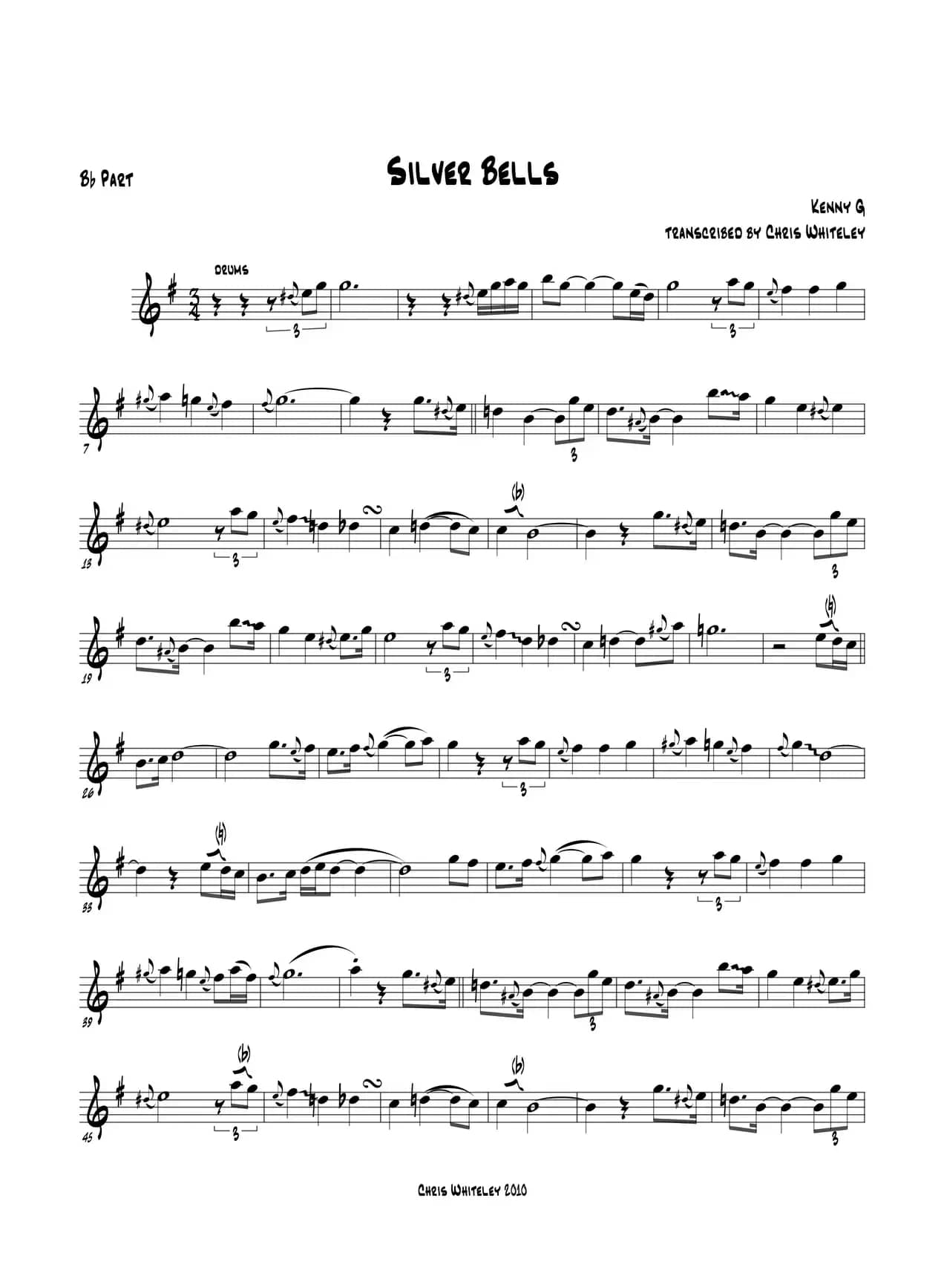 Silver Bells（Bb Part）