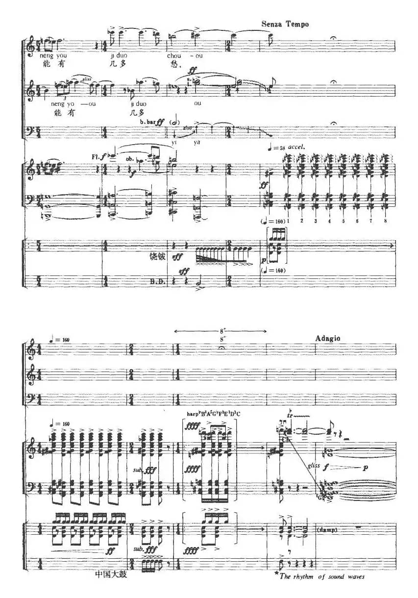 虞美人（选自歌剧《夜宴》、乐队总谱+声乐）