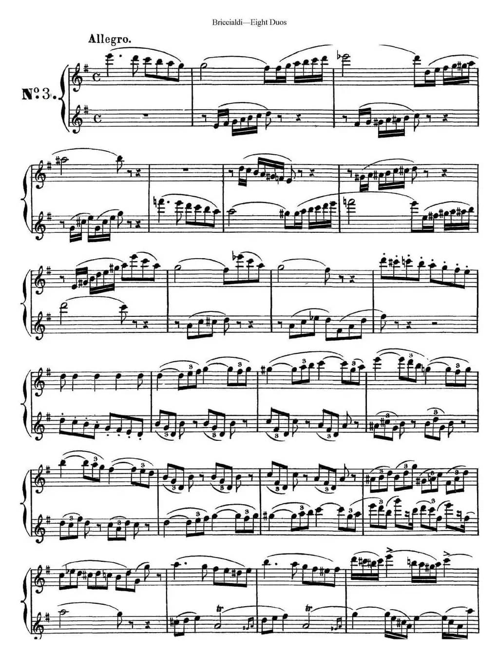 8首博瑞西亚第长笛二重奏（NO.3）