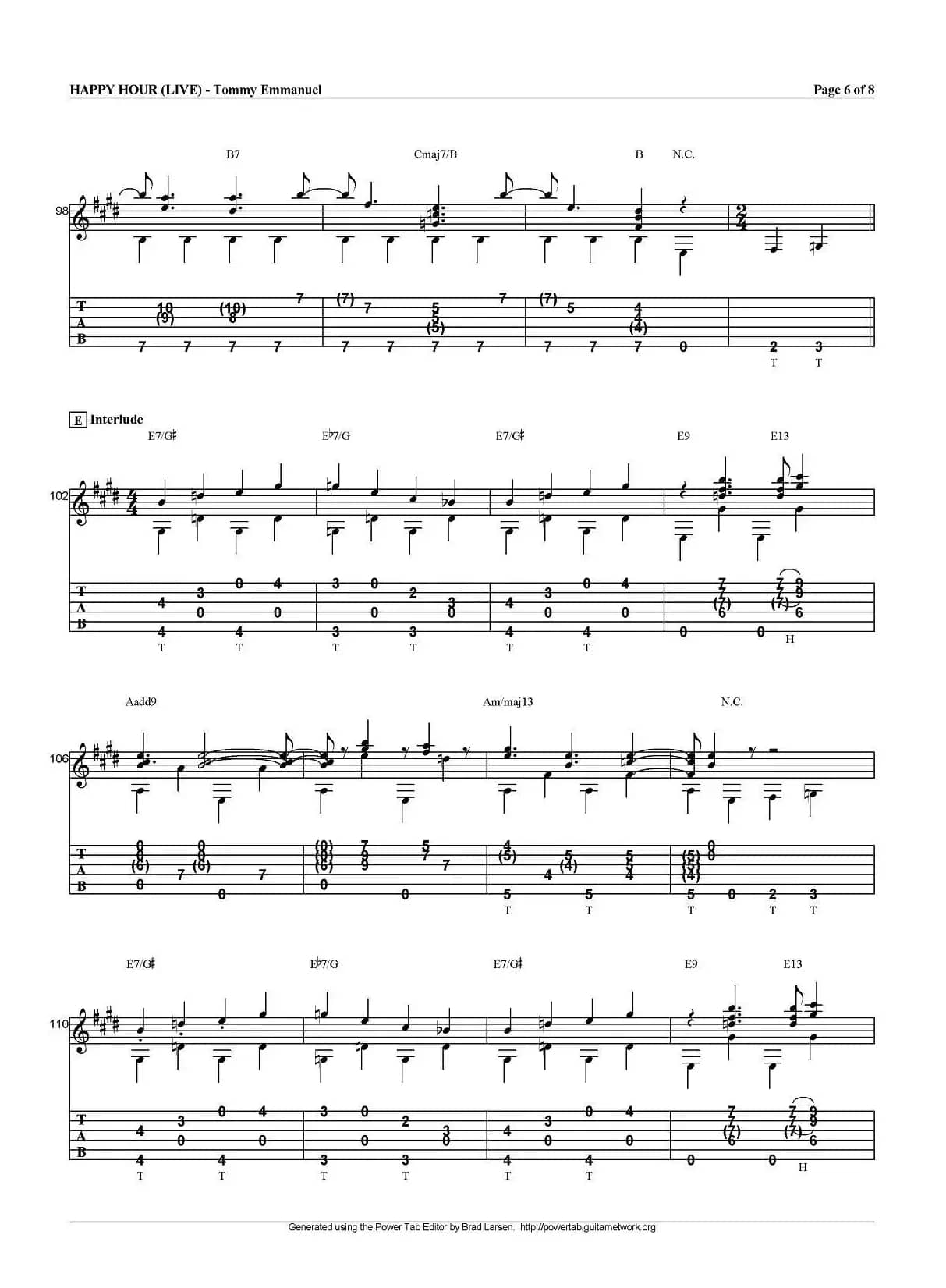 tommy emmanuel：happy hour live（指弹吉他）