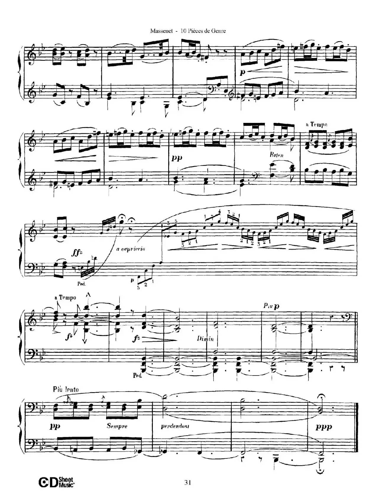 Dix Pièces de Genre Op.10(10首个性小品·Ⅷ)