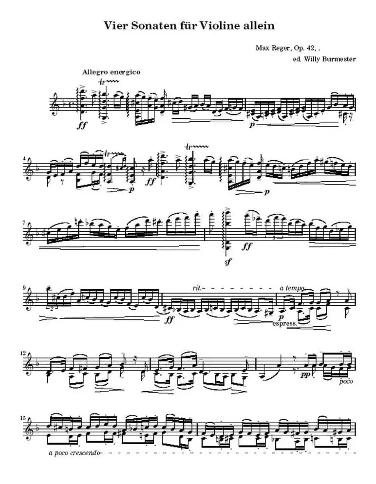 Vier Sonaten fur Violine allein