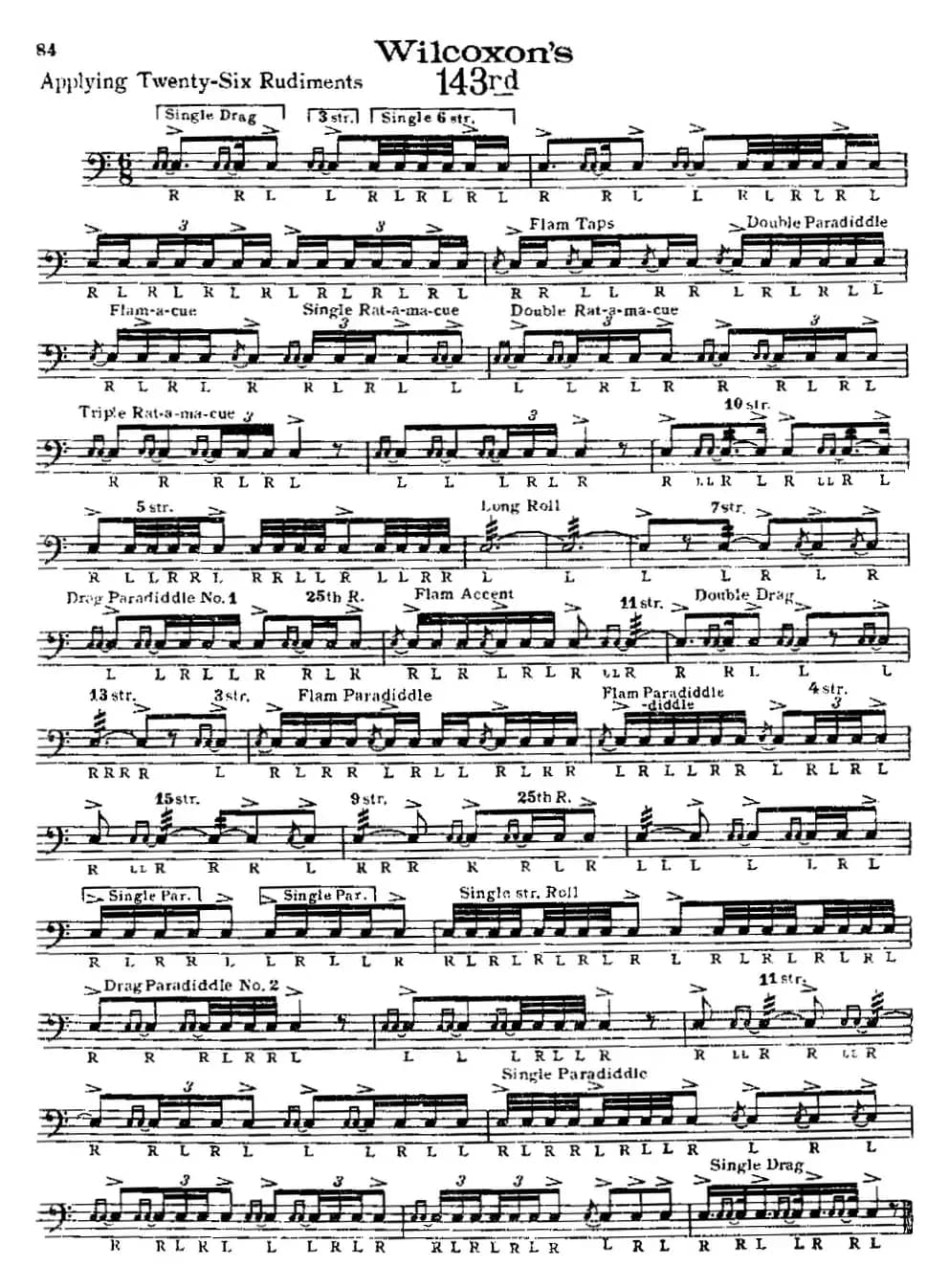 美国军鼓 SOLO No.141-145（爵士鼓谱）