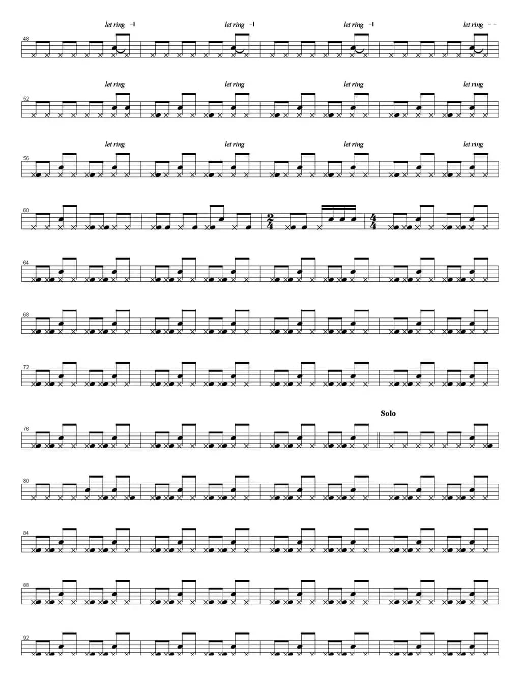 爵士鼓谱：Scorpions - Rock you like a hurricane