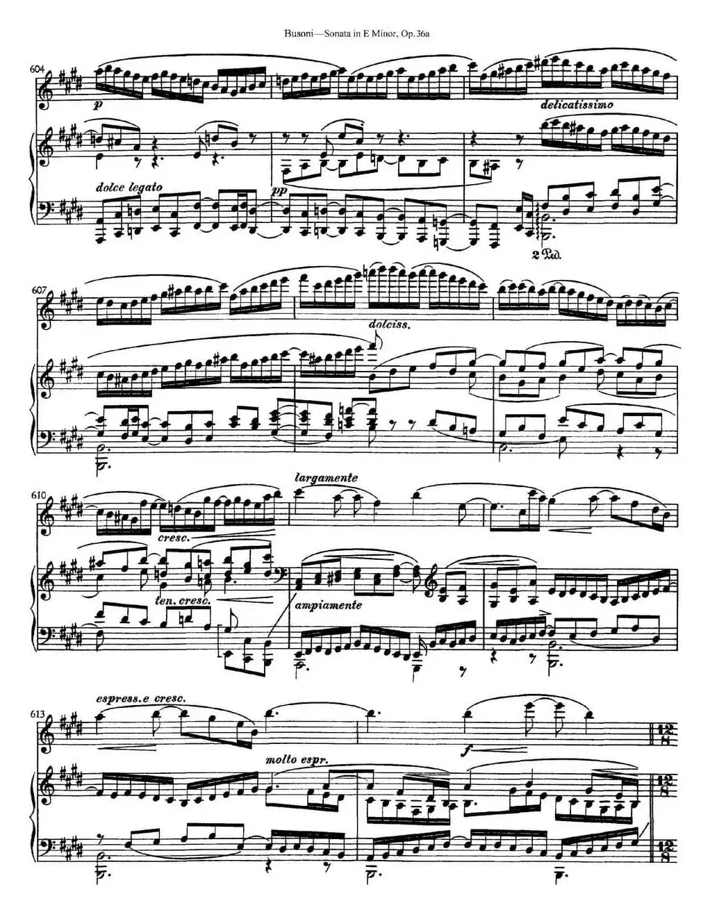 Violin Sonata No.2 in E Minor Op.36（小提琴+钢琴伴奏）