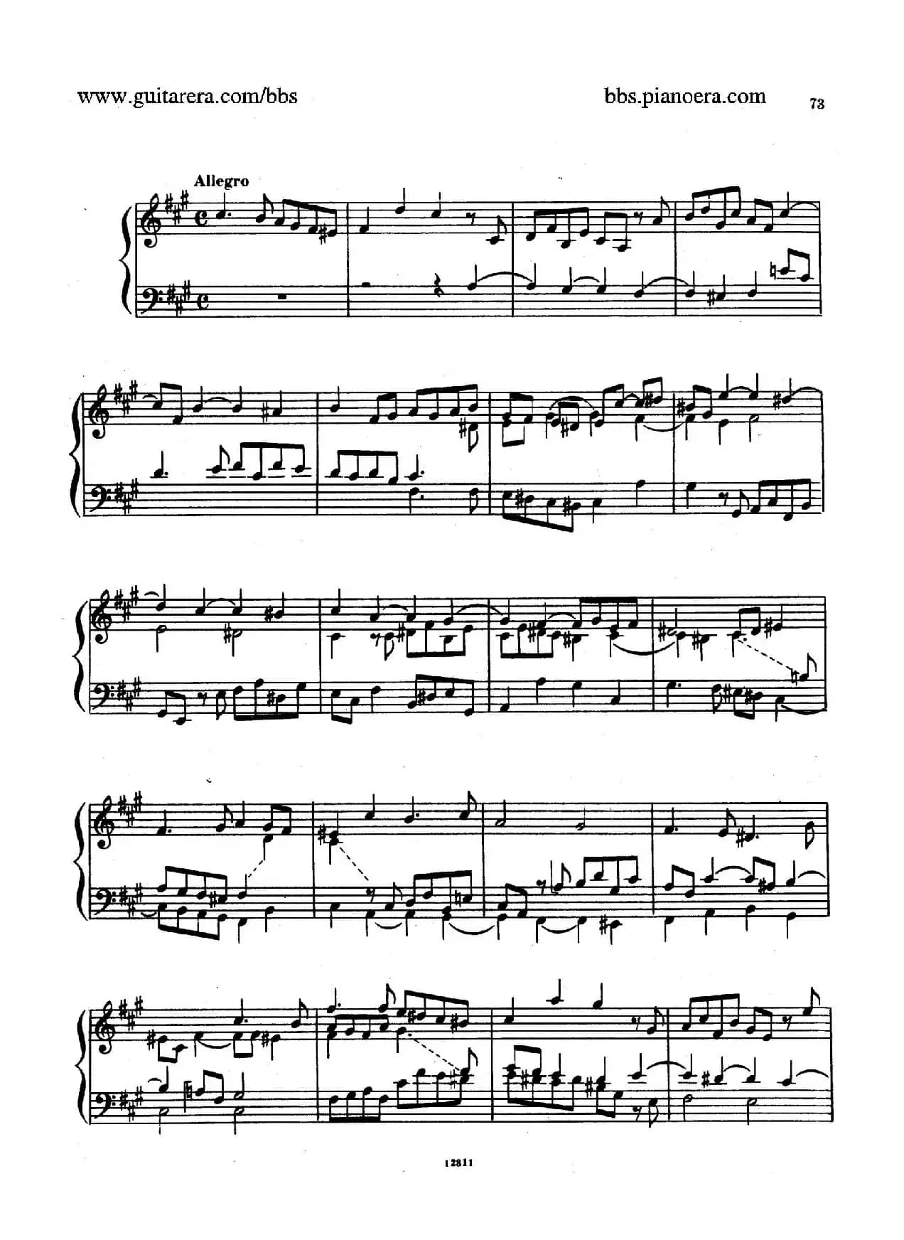 Suite No.6 in f-sharp Minor HWV 431（升f小调第六组曲）