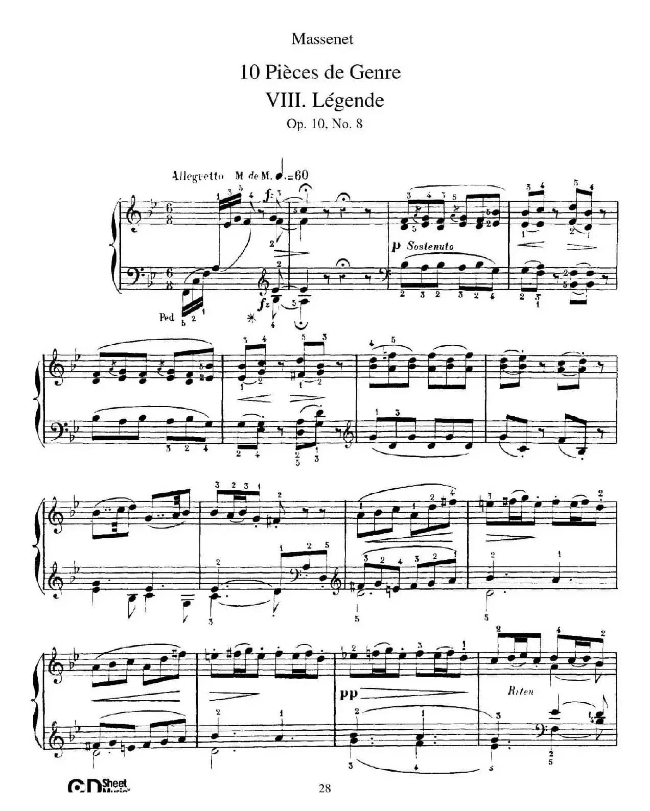 Dix Pièces de Genre Op.10(10首个性小品·Ⅷ)