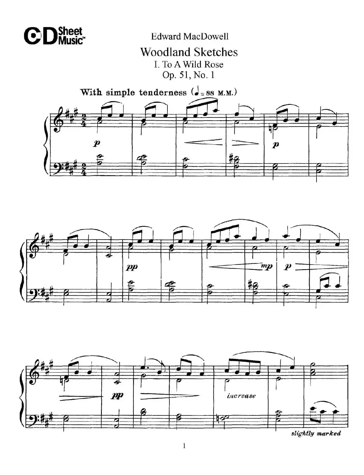 Woodland Sketches Op.51(森林素描·1)