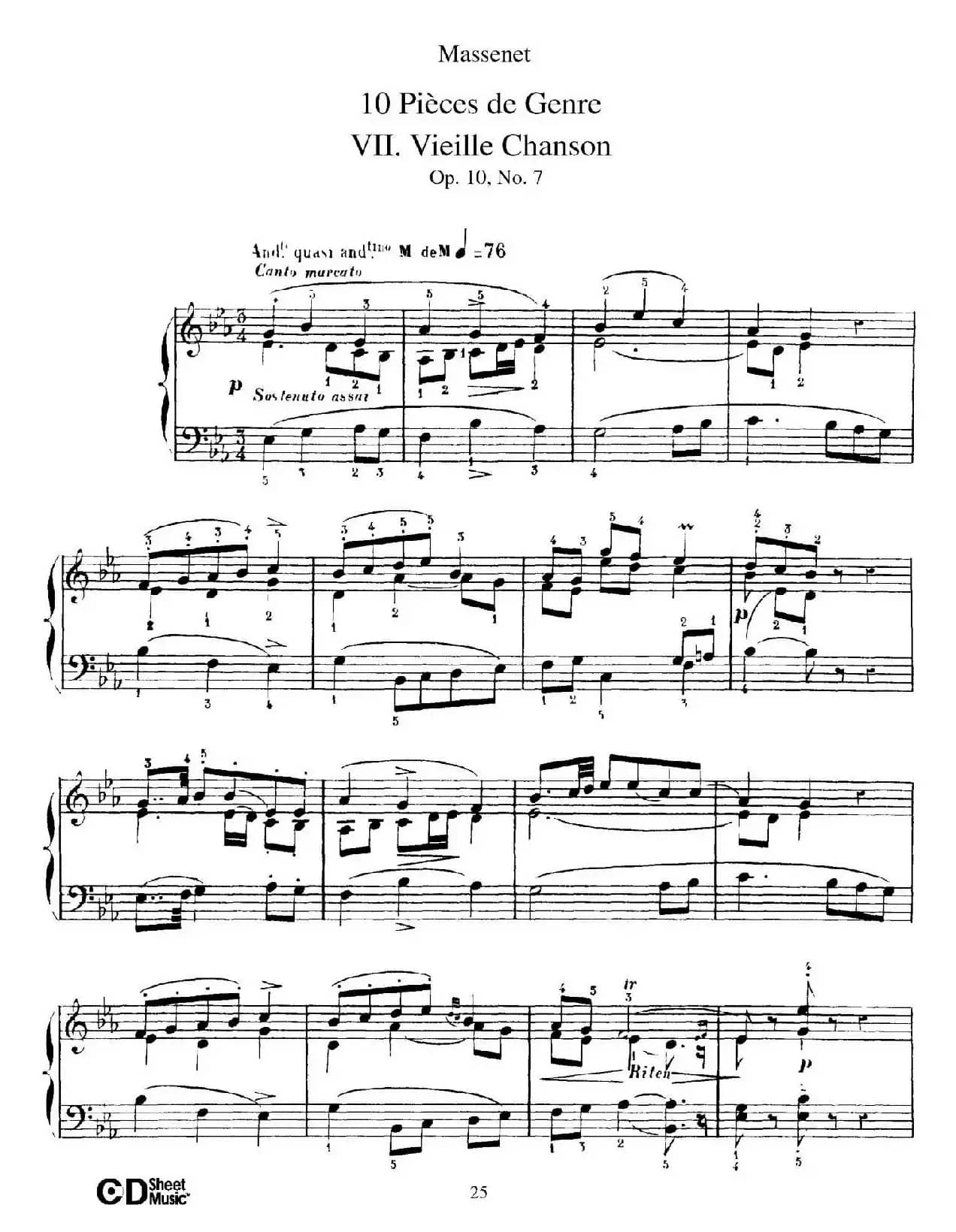 Dix Pièces de Genre Op.10（10首个性小品·Ⅶ）