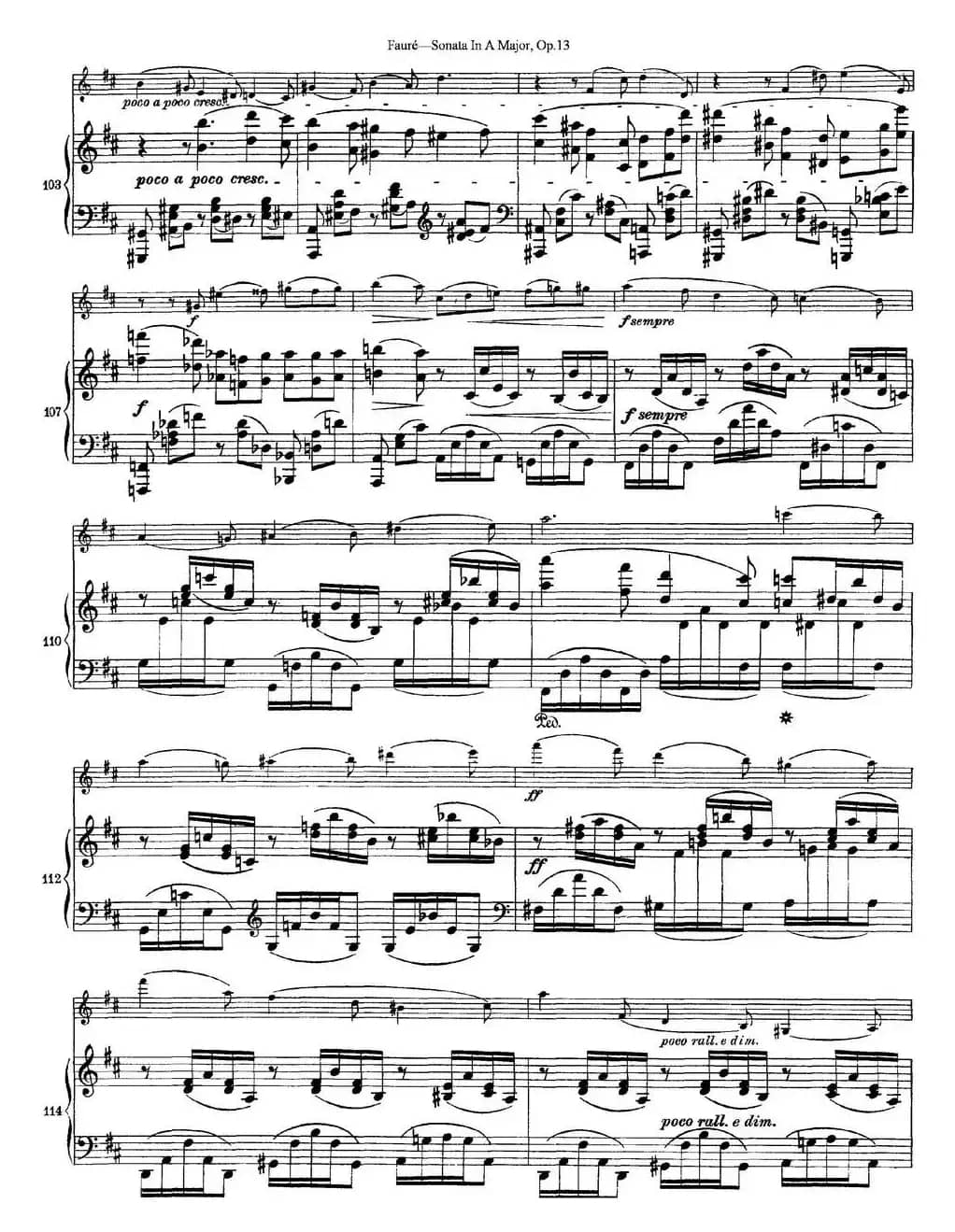 Violin Sonata No.1 Op.13（小提琴+钢琴伴奏）