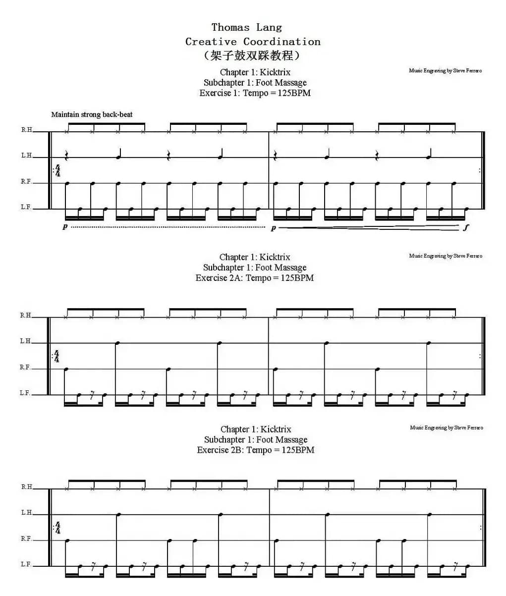 Thomas Lang - Creative Coordination（架子鼓双踩教程 P1—25）