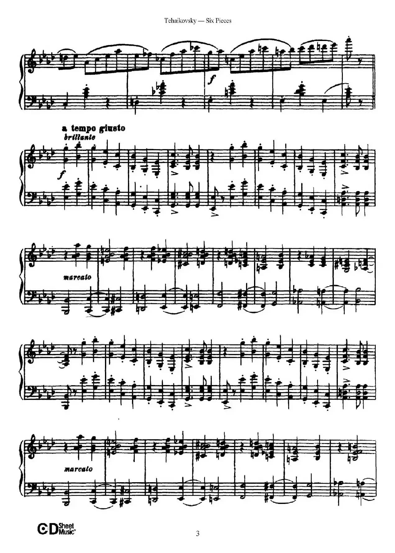 Six Pieces Op.51（6首小品·1）