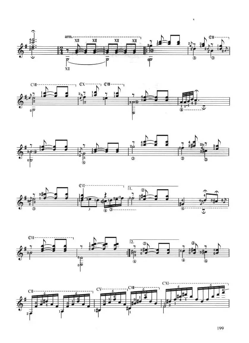 古典吉他考级十级外国乐曲A组（1、梦中的森林）