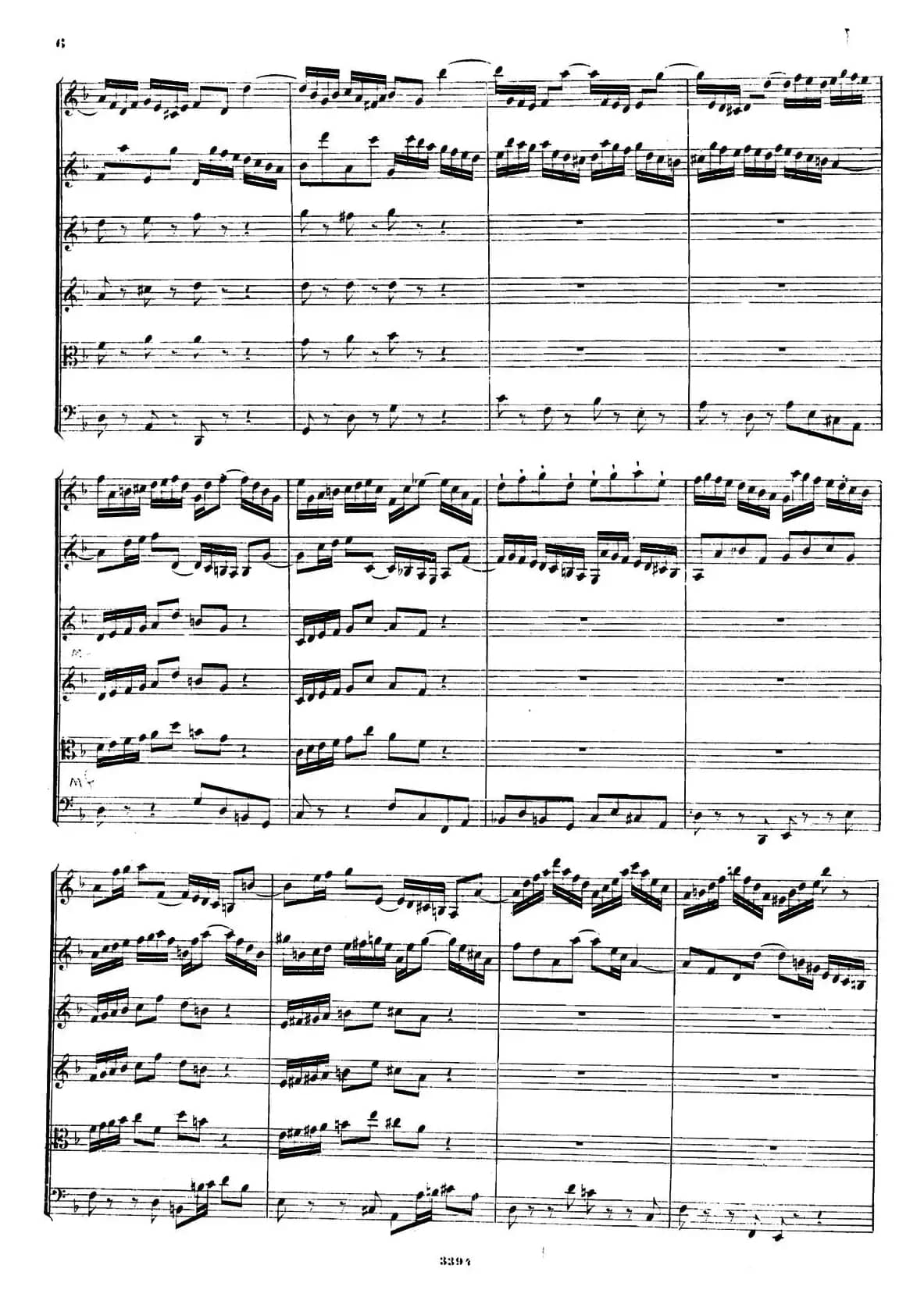 CONCERTO A DUE VIOLINI.（巴赫D小调二重协奏曲总谱）