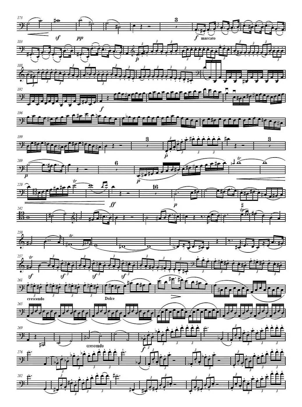 贝多芬  C大调三重协奏曲 第一乐章 作品56（大提琴分谱）