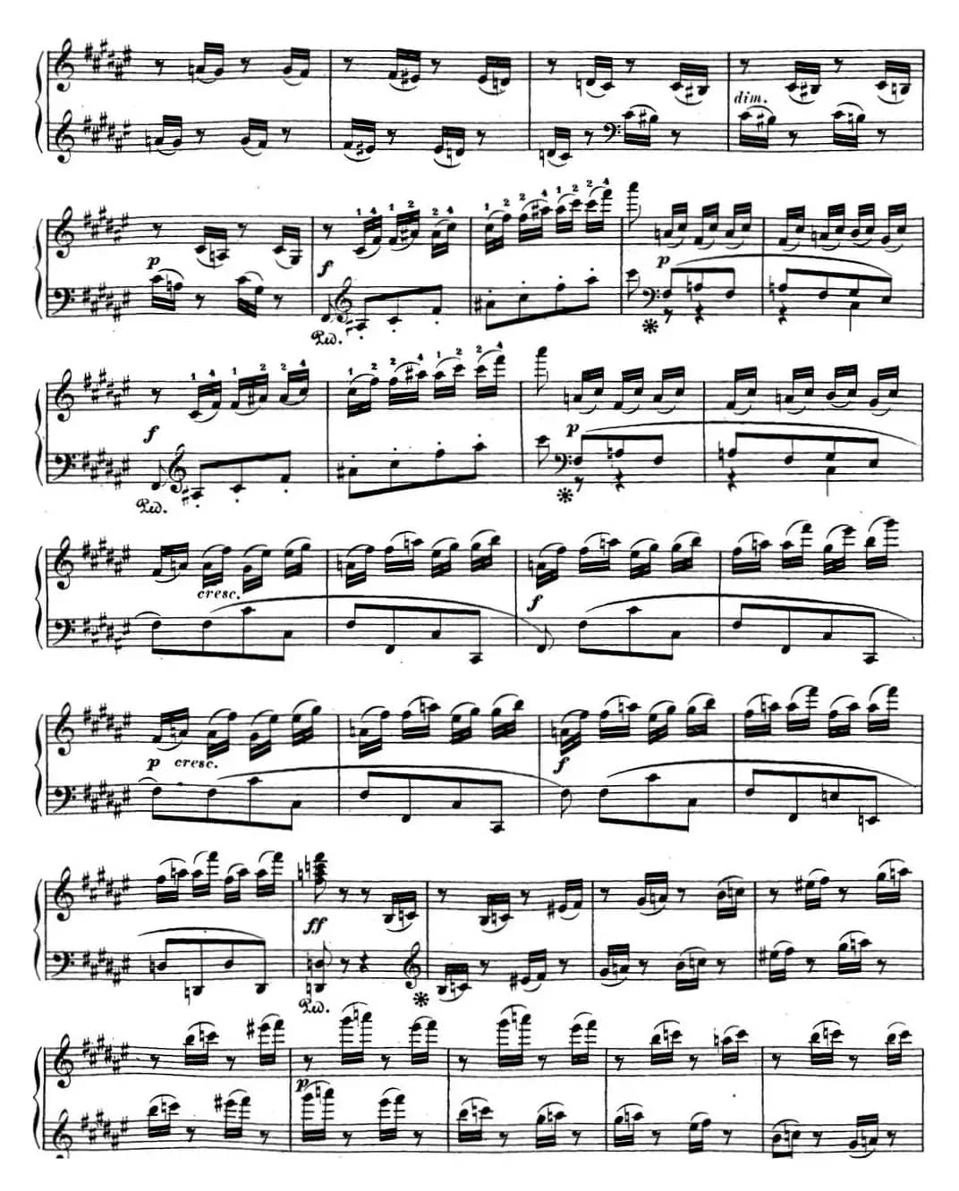 贝多芬钢琴奏鸣曲24 泰丽莎 升F大调 Op.78 F-sharp major