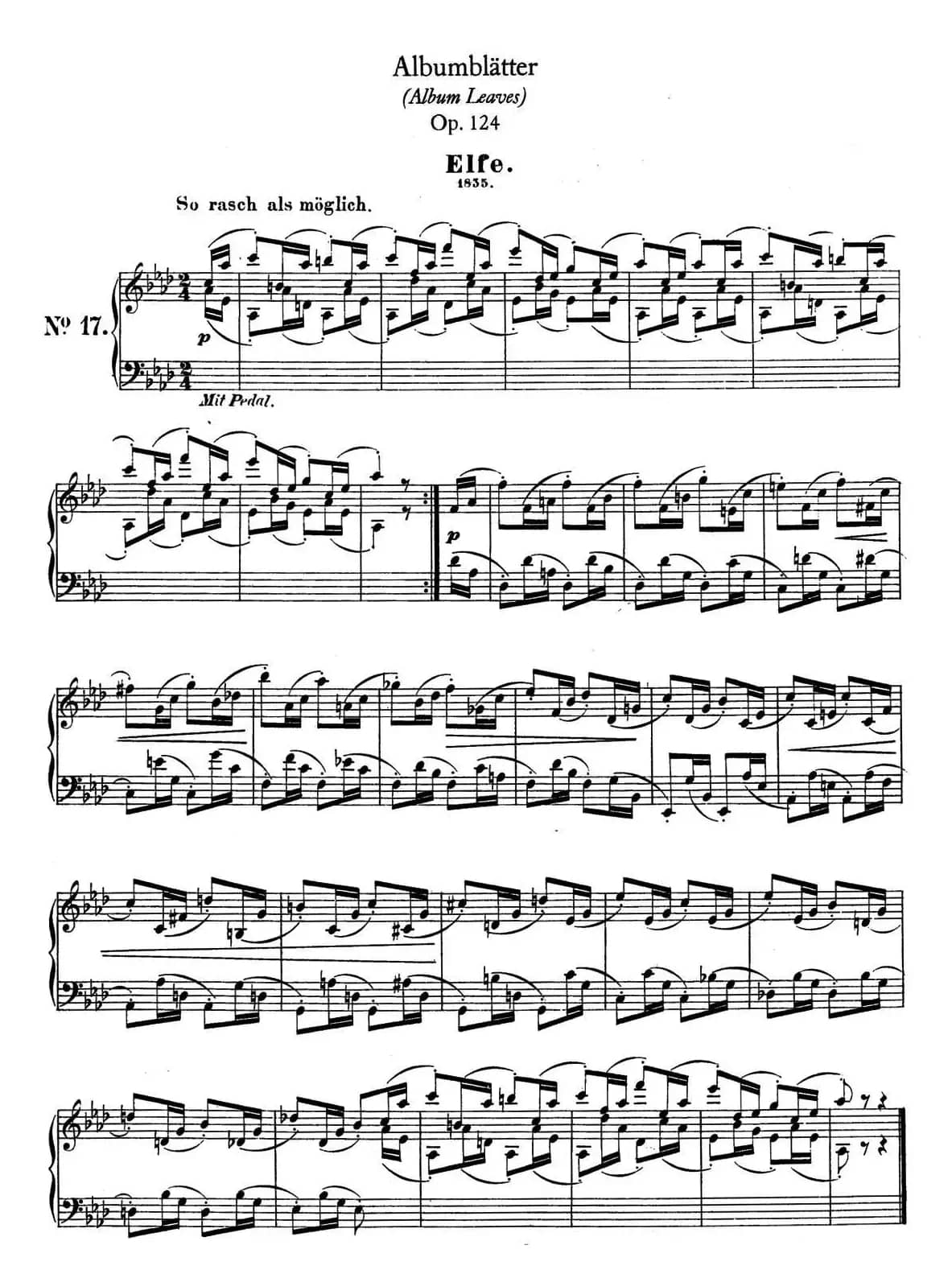 Albumblätter Op.124（纪念册页）（No.17）