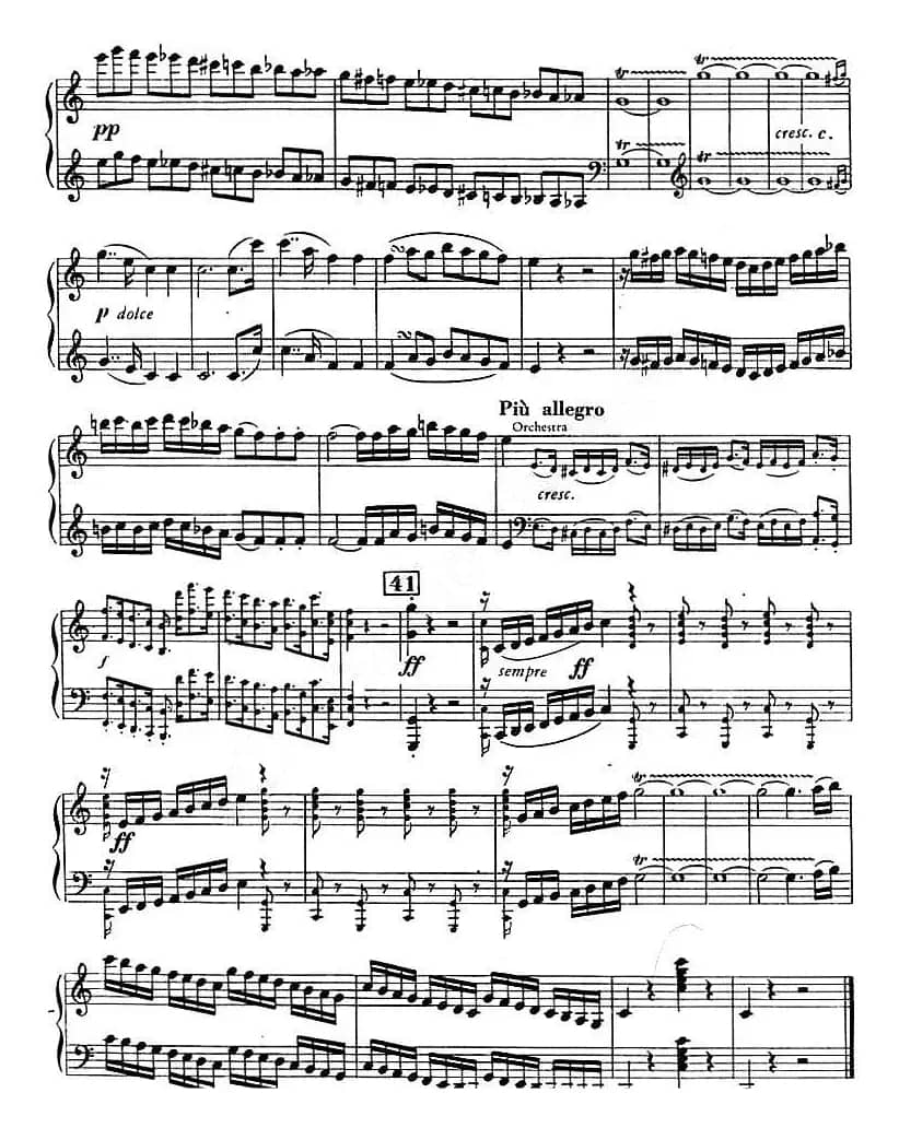 C大调小提琴协奏曲 Op.56（钢琴独奏）