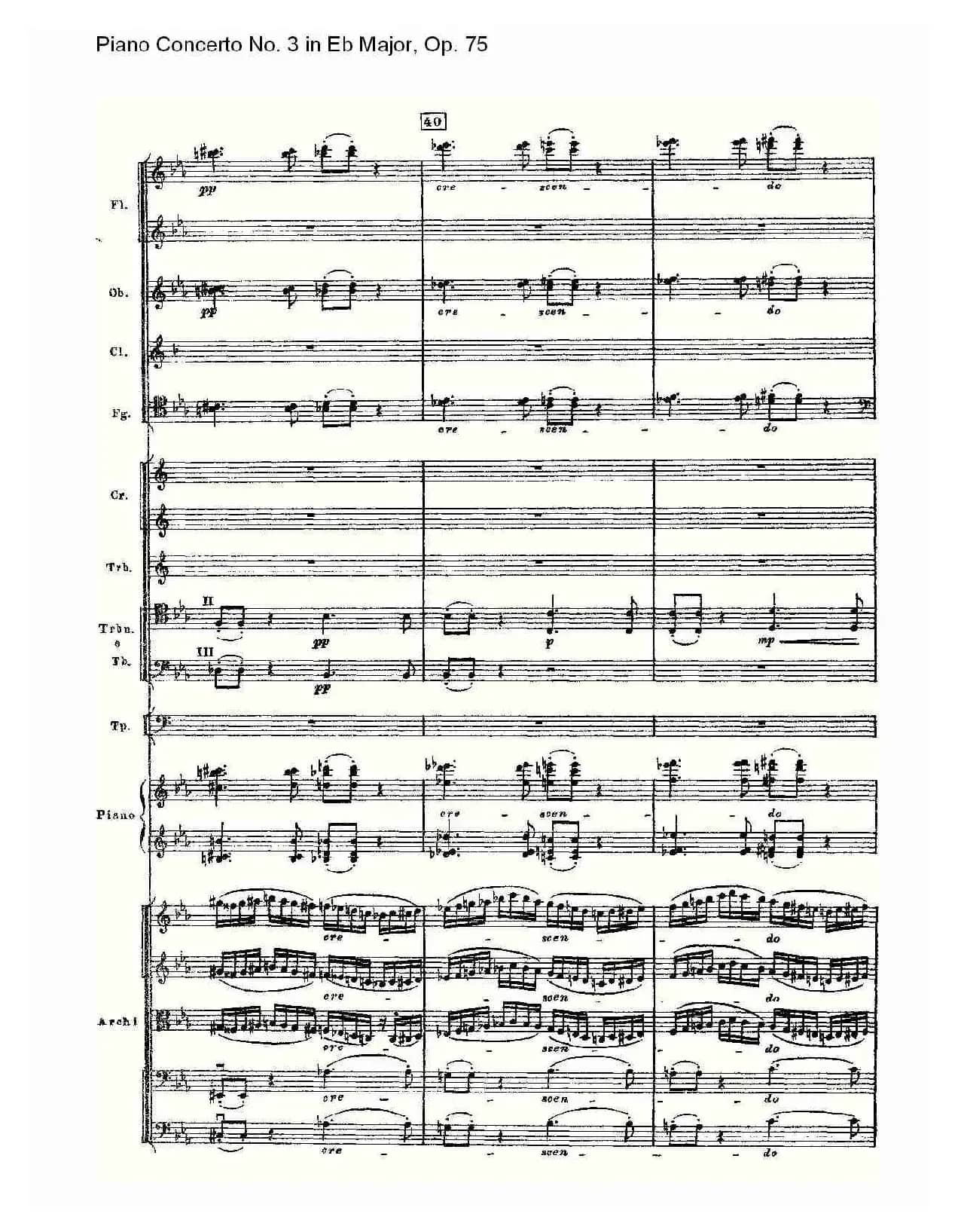 Piano Concerto No.3 in Eb Major,Op.75（Eb大调第三钢琴协奏曲）