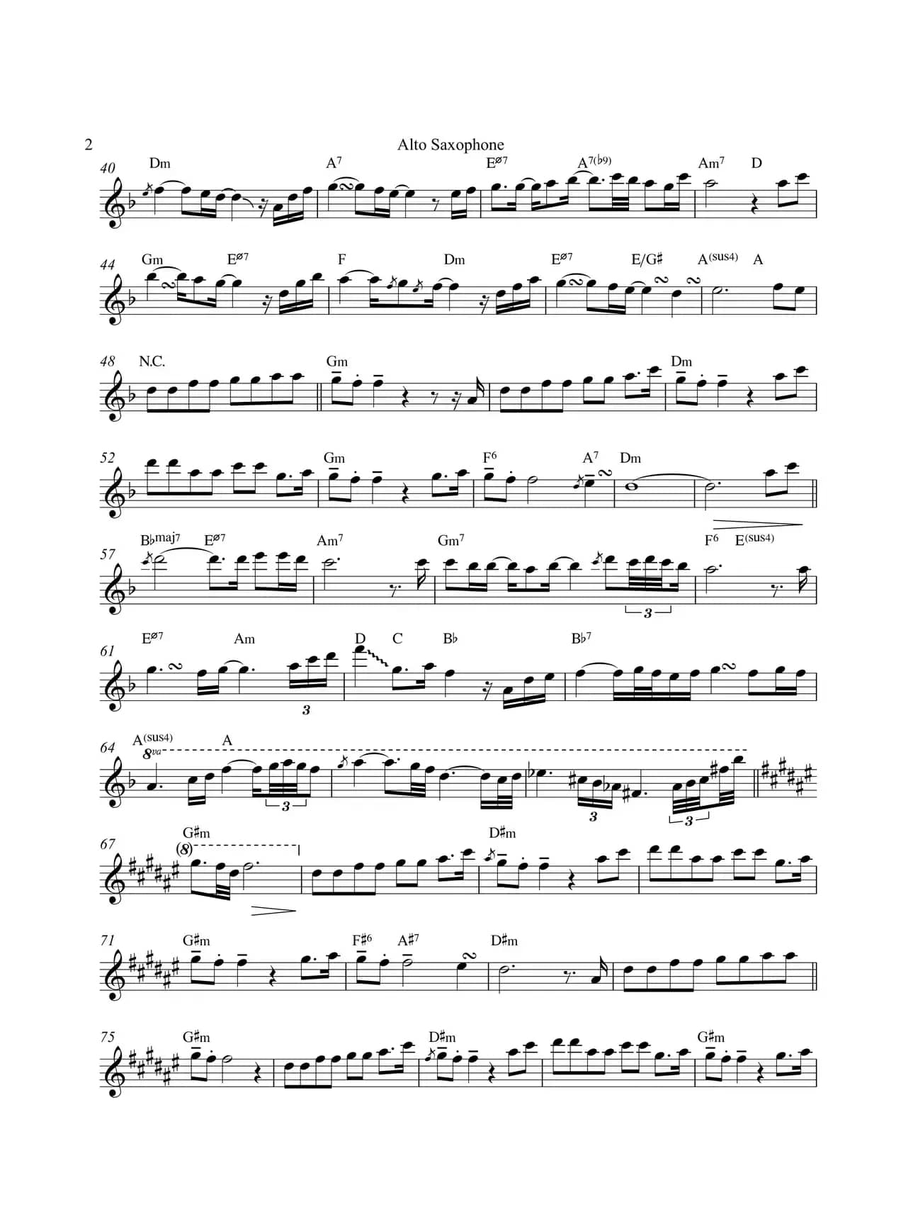 Paradise（中音萨克斯）