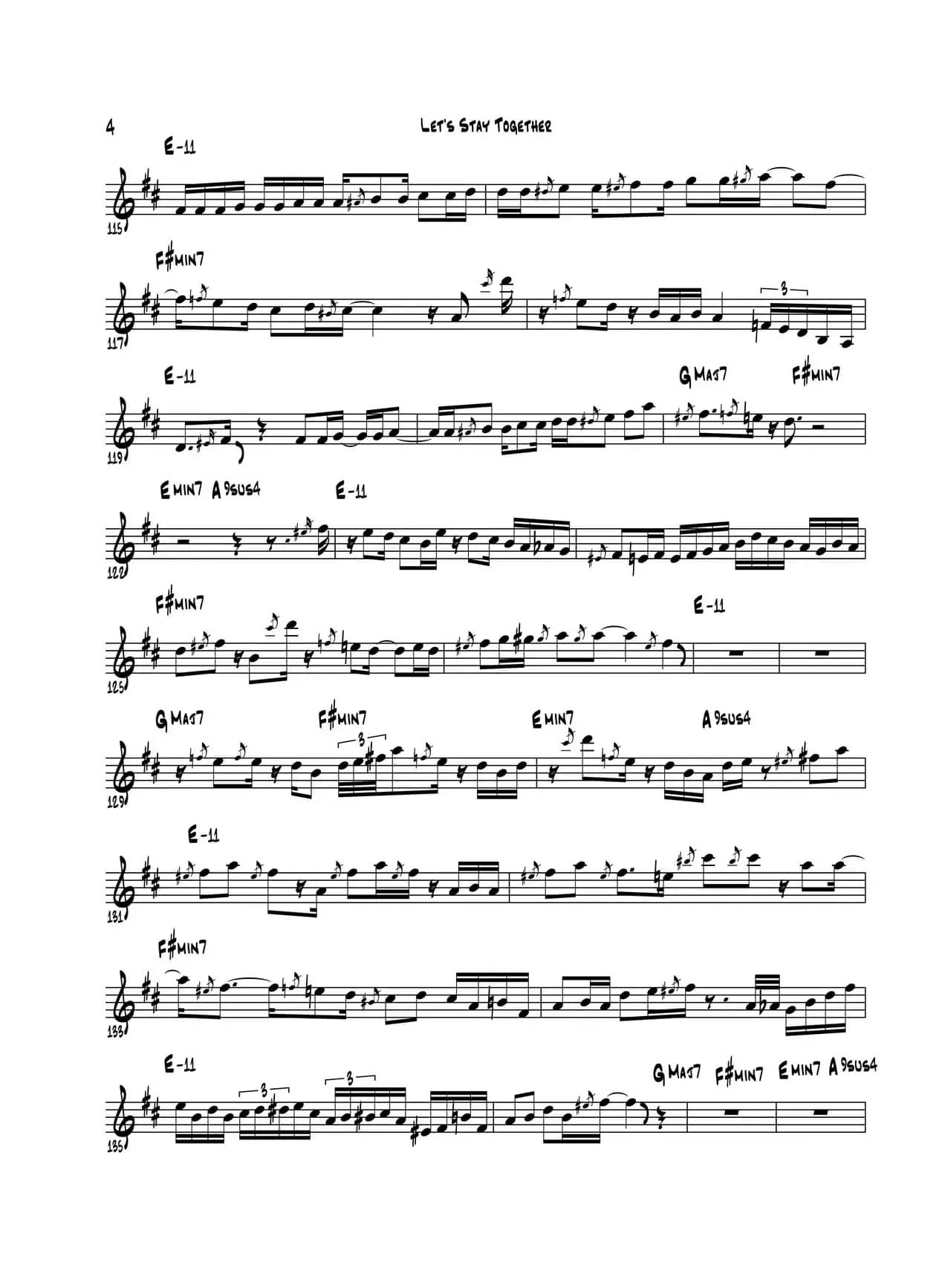 Lets Stay Together（中音萨克斯）