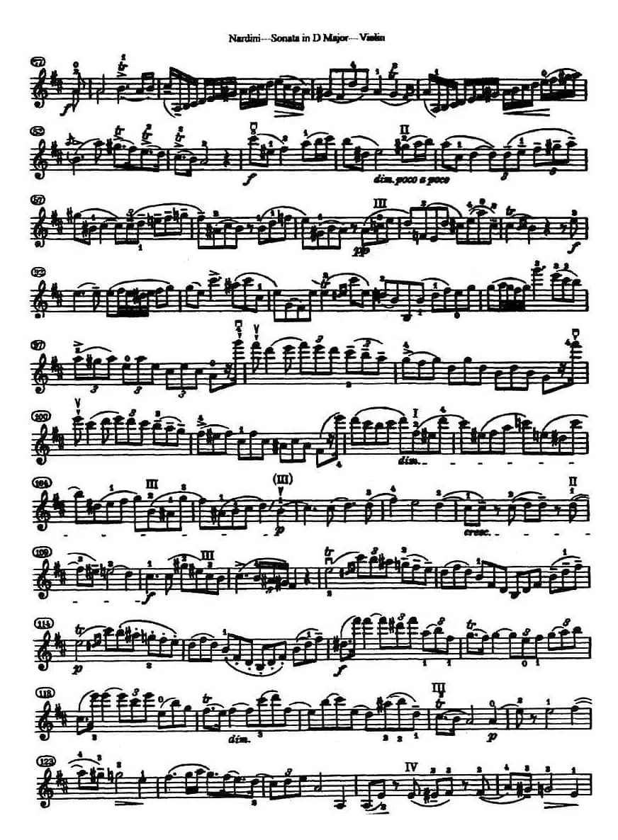 Sonata in D Major（D大调小提琴奏鸣曲）
