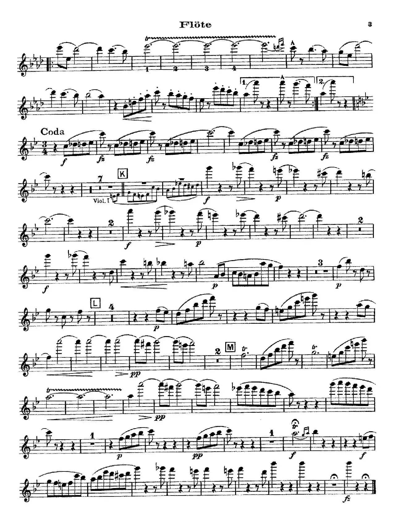 春之声圆舞曲（管弦乐合奏长笛分谱）