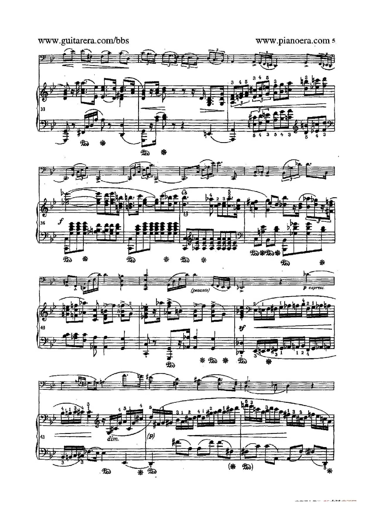 Sonata for Cello and Piano in g Minor Op.65（g小调大提琴奏鸣曲·大提琴+钢琴）