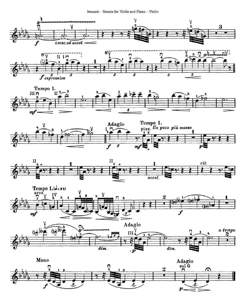 Janacek Sonata for Violin
