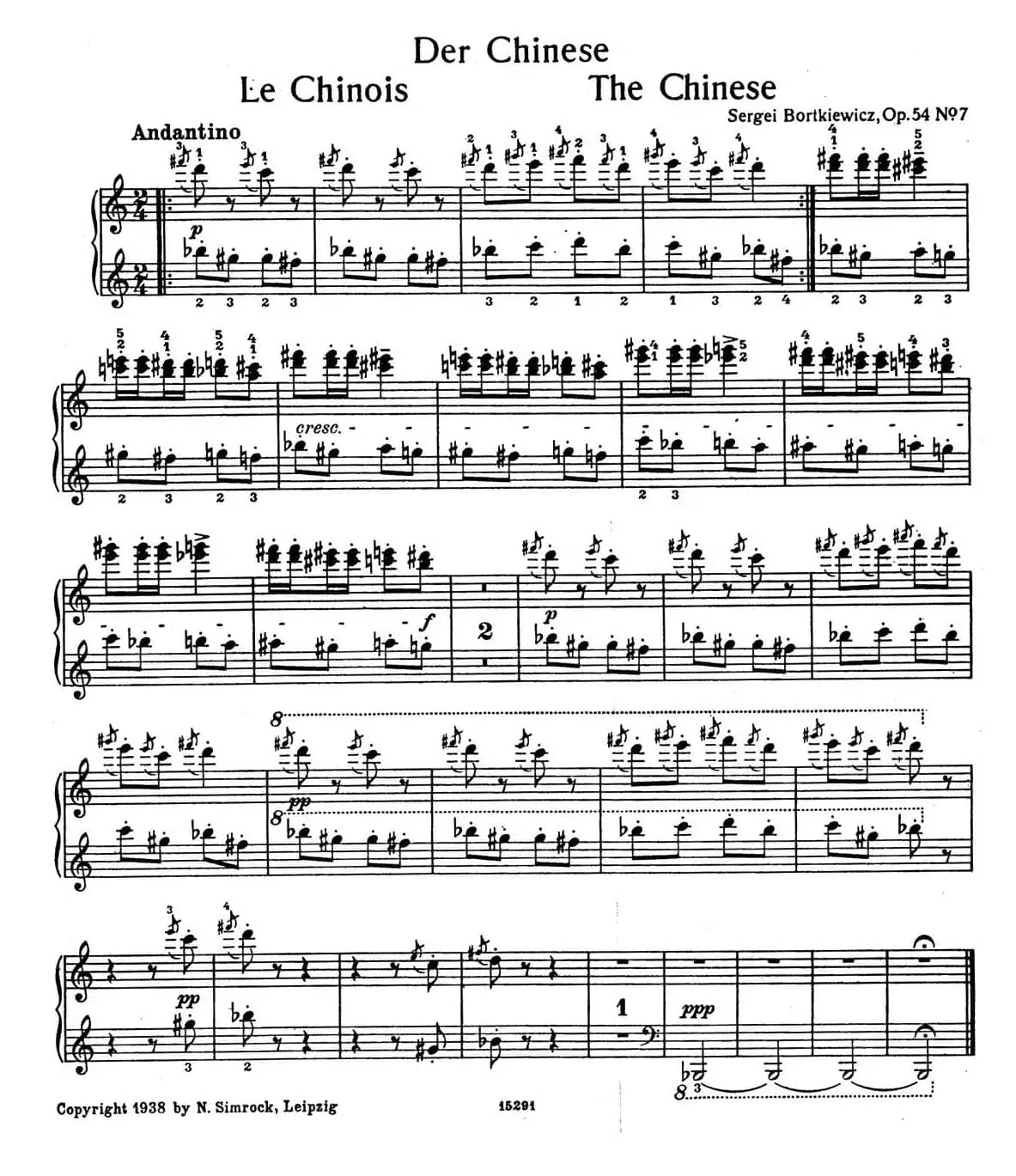 9首简易小品“玩偶” （9 Easy Pieces Op.54）（7）