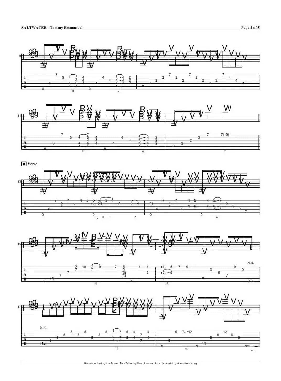 tommy emmanuel： saltwater（指弹吉它）